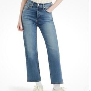 Women's Straight Leg Ribcage Jeans - Blue